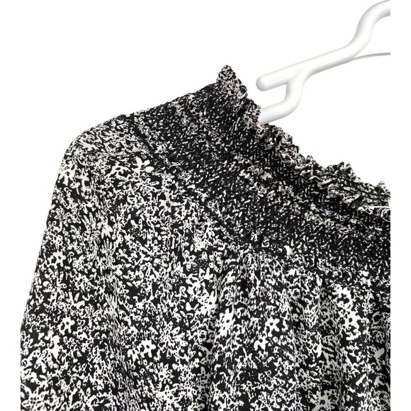 MICHAEL‎ KORS Womens Black & White Pattern Off Shoulder Top Size: M - Picture 2 of 6